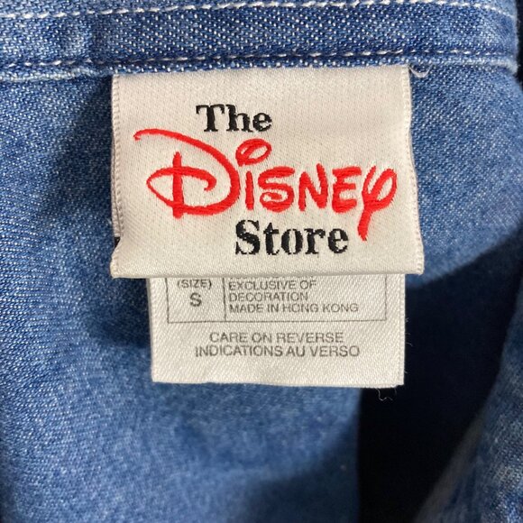 VTG Disney Store Winnie The Pooh & Friends Embroidered Denim Shirt Womens Small - Picture 4 of 7